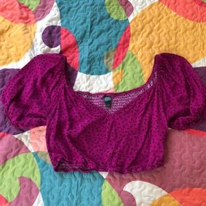 Crop top polka dot shirt by Wild Fable!